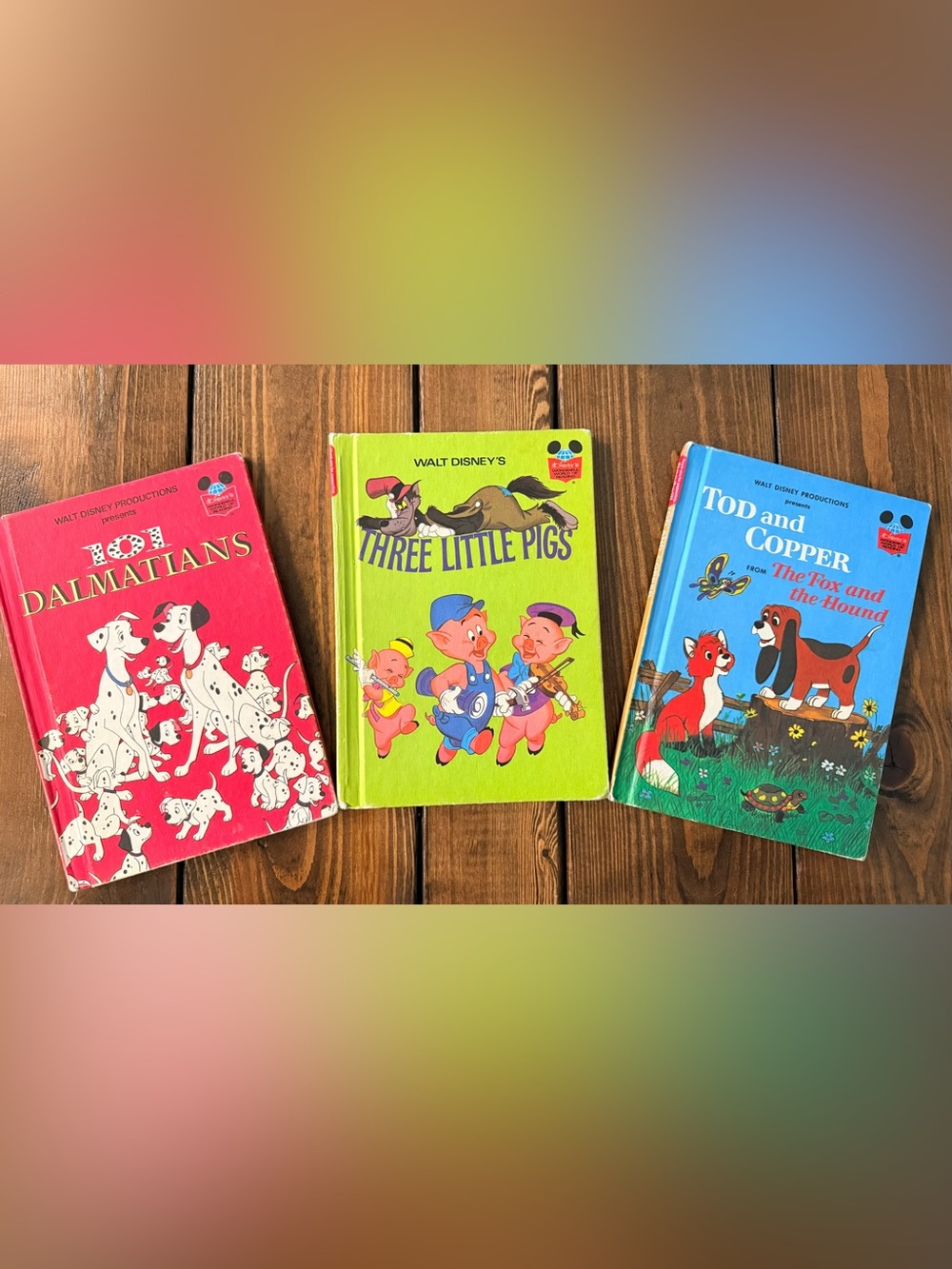 Lot of 3 Disney's Wonderful World of Reading Vintage Books - Hardback